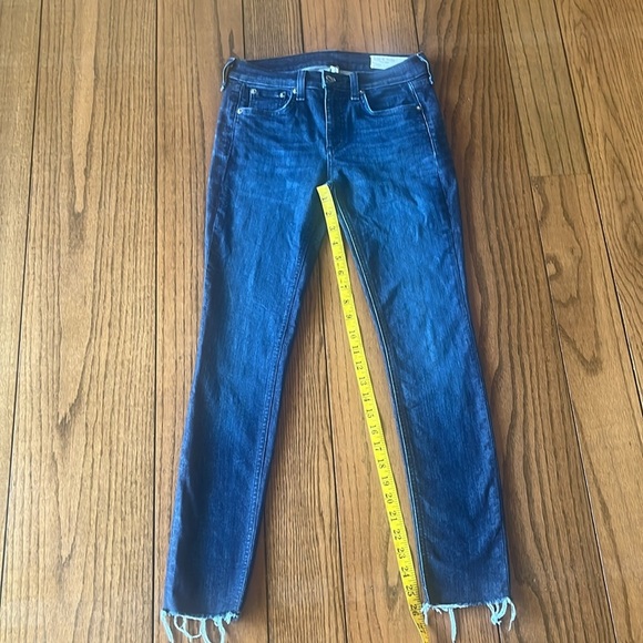 Rag  Bone Ankle Skinny Raw Hem in Tonal River Size 26 - Picture 6 of 13